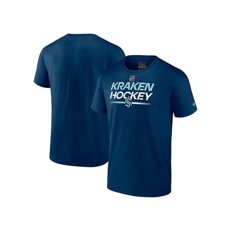 Men's Navy Seattle Kraken Authentic Pro Primary T-shirt