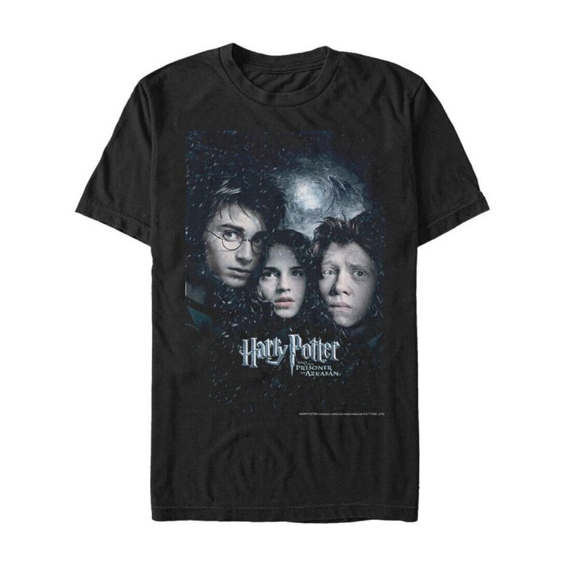 Harry Potter Men's Prisoner of Azkaban Harry Ron Hermione Poster Short Sleeve T-Shirt