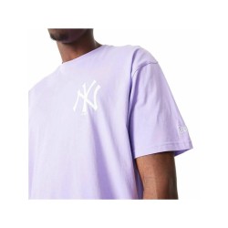 Футболка с коротким рукавом New Era MLB League Essentials New York Yankees Фиолетовый Унисекс