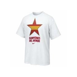 Футболка с коротким рукавом мужская Nike Estrella España Campeones del Mundo 2010 Белый