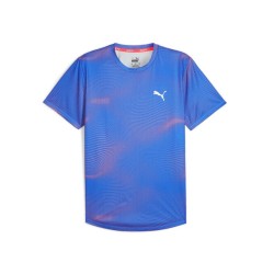 Футболка PUMA Run Favorite Graphic Crew Neck Blue Casual