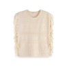 SCOTCH & SODA Pointelle Stitch With Fringing sleeveless T-shirt