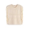 SCOTCH & SODA Pointelle Stitch With Fringing sleeveless T-shirt