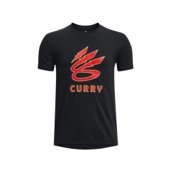 Футболка с коротким рукавом мужская Under Armour Curry Lightning Logo Чёрный