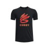 Футболка с коротким рукавом мужская Under Armour Curry Lightning Logo Чёрный