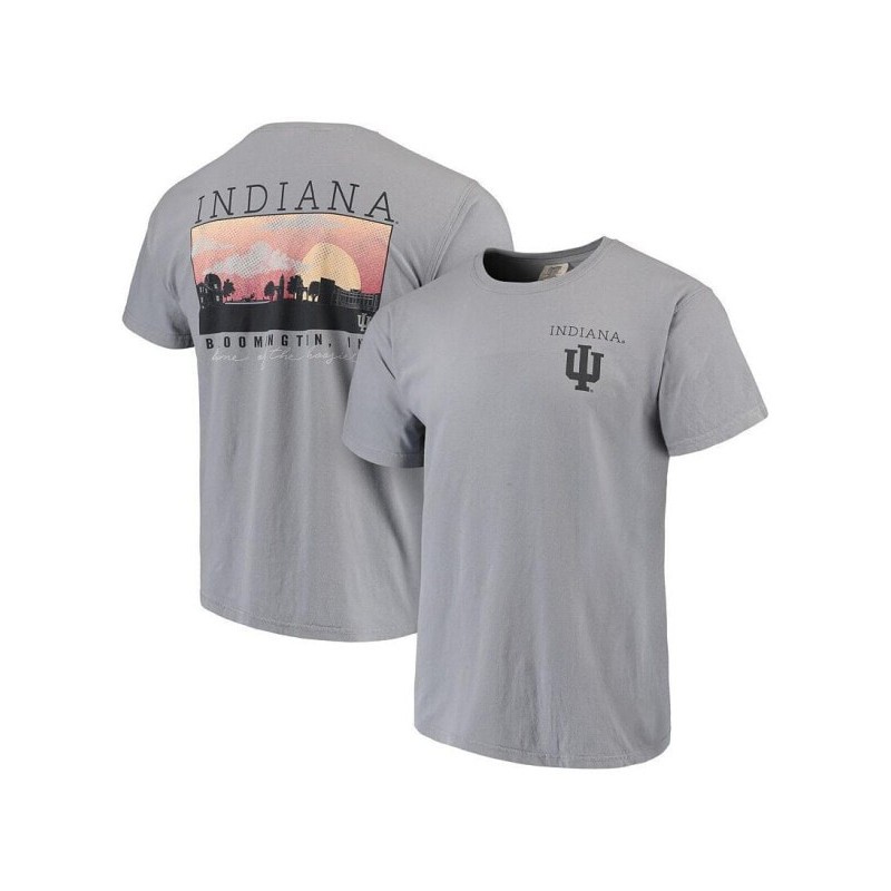 Men's Gray Indiana Hoosiers Comfort Colors Campus Scenery T-shirt