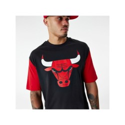 Футболка с коротким рукавом мужская New Era NBA Colour Insert Chicago Bulls Чёрный