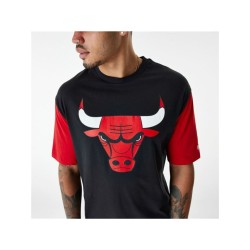 Футболка с коротким рукавом мужская New Era NBA Colour Insert Chicago Bulls Чёрный