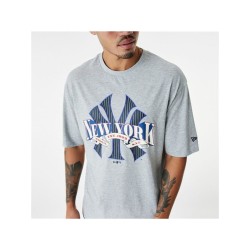 Футболка с коротким рукавом мужская New Era MLB Arch Graphic New York Yankees Светло-серый