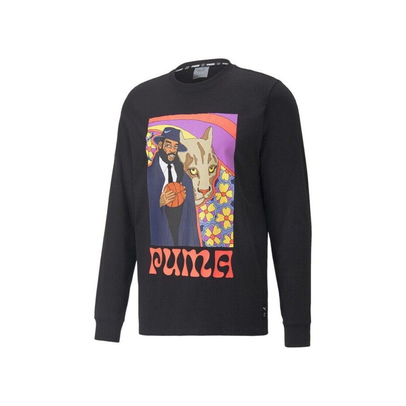 Футболка PUMA Run It Back Graphic Crew Neck Long Sleeve