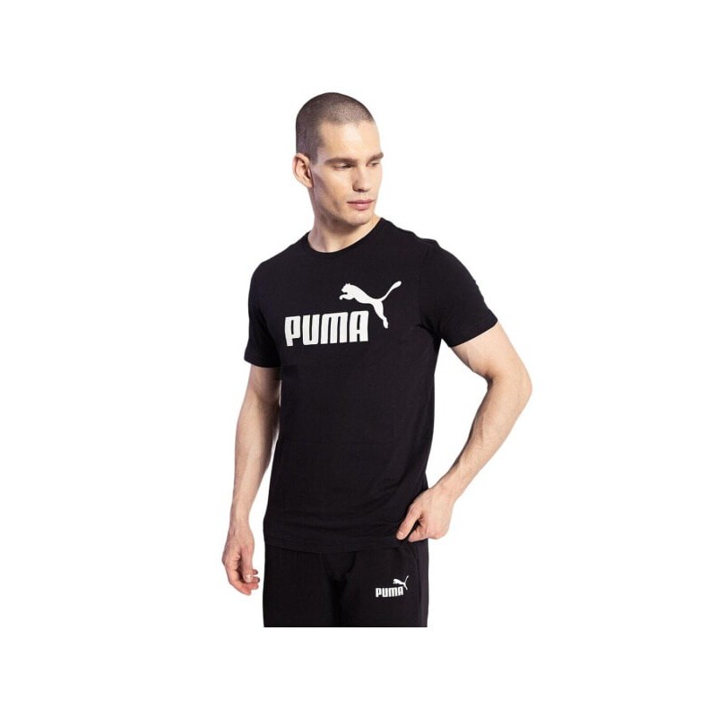 Футболка с коротким рукавом мужская Puma ESS LOGO TEE 586666 01 Чёрный