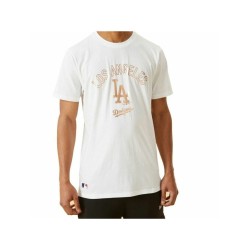 Футболка с коротким рукавом мужская New Era MLB Metallic Grapich Print Dodger Белый