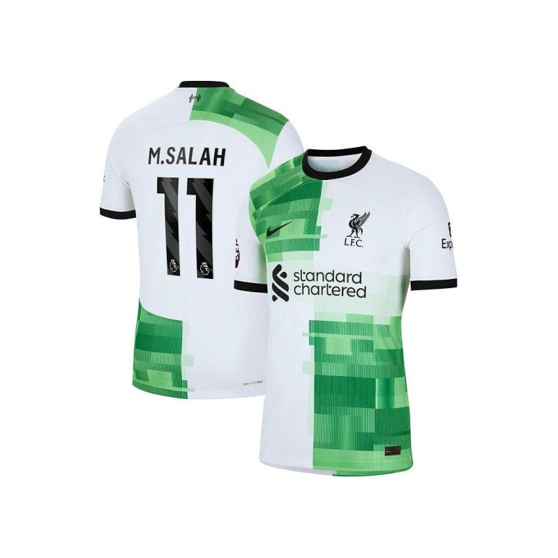 Men's Mohamed Salah White Liverpool 2023/24 Away Authentic Player Jersey