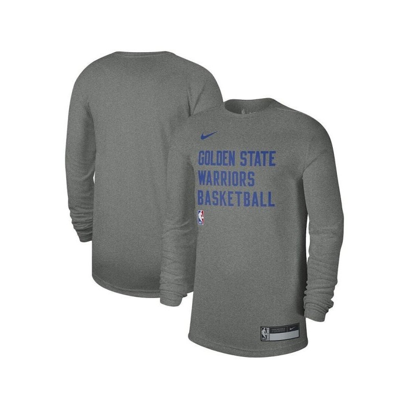 Men's and Women's Heather Gray Golden State Warriors 2023 Legend On-Court Practice long sleeve