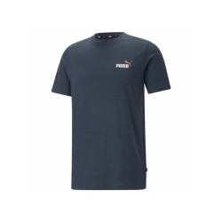 Футболка Puma Ess+ 2 Col Small Log Темно-синий Унисекс