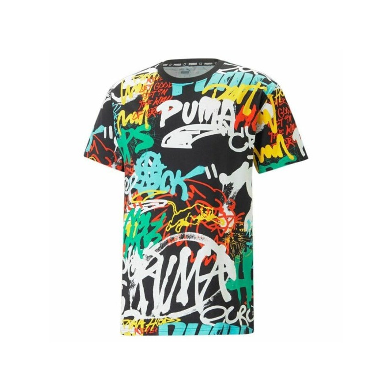 Футболка с коротким рукавом мужская Puma Graffiti Чёрный