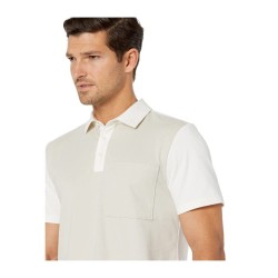 Calvin Klein Men's Color blocked Polo Shirt Beige M